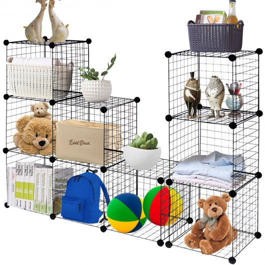 DIY 12 Cube Grid Wire Cube Shelves