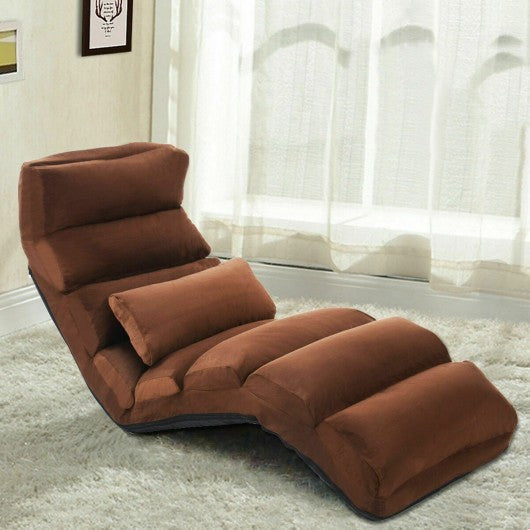 Stylish  Folding Lazy Sofa Chair with Pillow