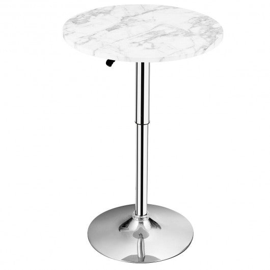 Round Height Adjustable Bistro Bar Table