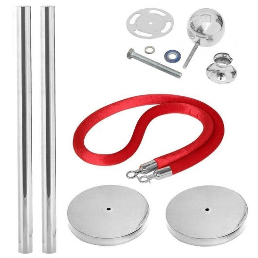 6 pcs Stanchion Posts Queue Pole