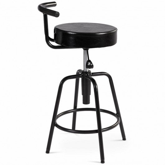 Adjustable Swivel Vintage Bar Stool PU Leather Bistro Pub