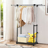 Height Adjustable Extendable Double Rail Clothes Rack