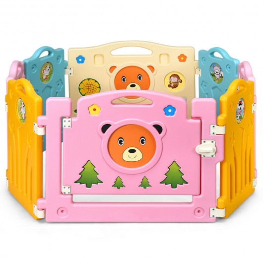 8 Panel Home Indoor Outdoor Kids Center Safety Playpen