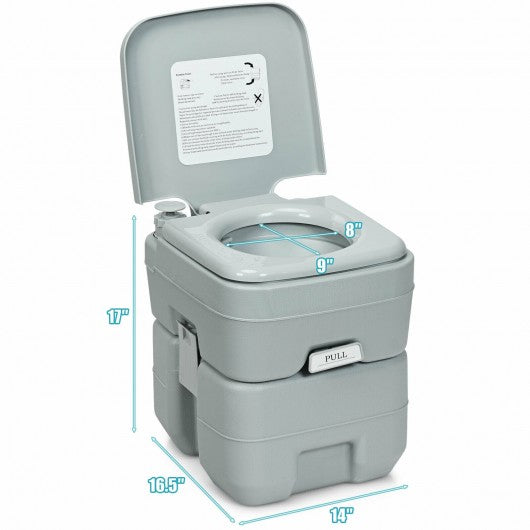 5.3 Gallon 20L Portable Travel Toilet Potty Commode
