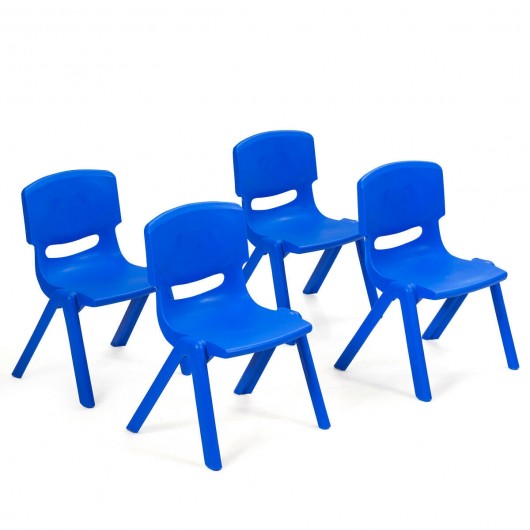 4 Pack Kids Plastic Stackable Classroom Chairs