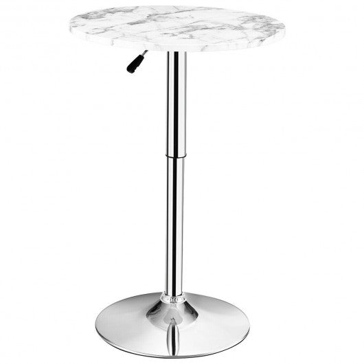 Round Height Adjustable Bistro Bar Table