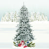 7Ft Snow Flocked Slim Artificial Christmas Fir Tree