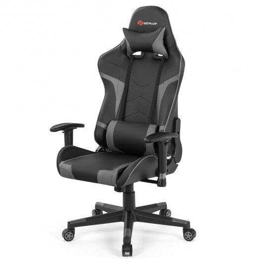 Reclining Swivel Massage Gaming Chair with Lumbar Support