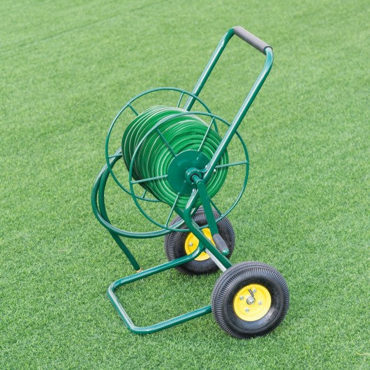 Garden Steel Frame Wheeled Hose Reel Cart