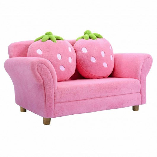 BL/PI Kids Strawberry Armrest Chair Sofa