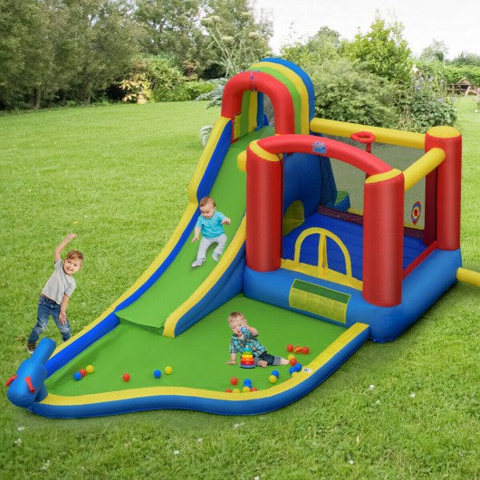 Inflatable Kid Bounce House Slide Climbing Splash Park Pool Jumping Castle
