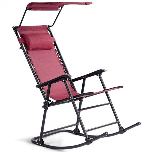 Zero Gravity Folding Rocking Chair Rocker Porch