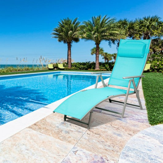 Outdoor Lightweight Folding Chaise Lounge Chair