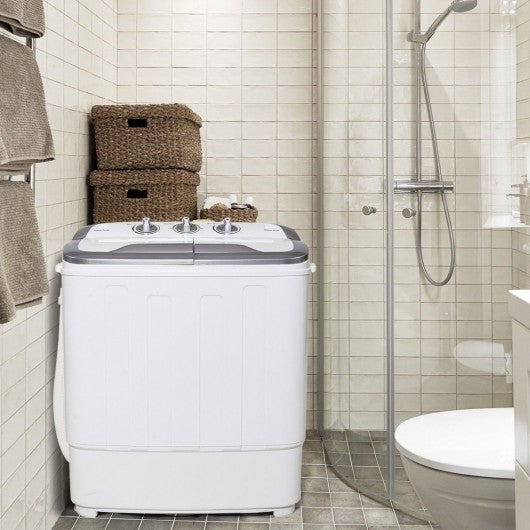 8 lbs Compact Mini Twin Tub Spinner Washing Machine
