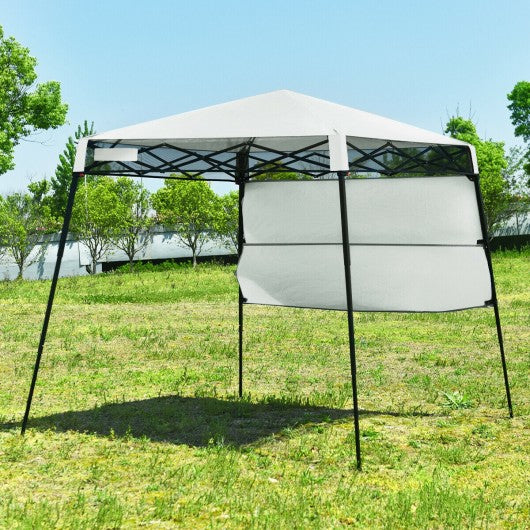 7 x 7 FT Sland Adjustable Portable Canopy Tent w/ Backpack-White