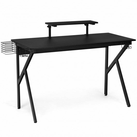 PC Table Workstation with Cup Holder and Headphone Hook