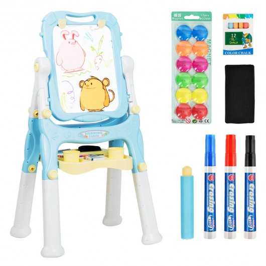 Kids Height Adjustable Double Side Magnetic Art Easel