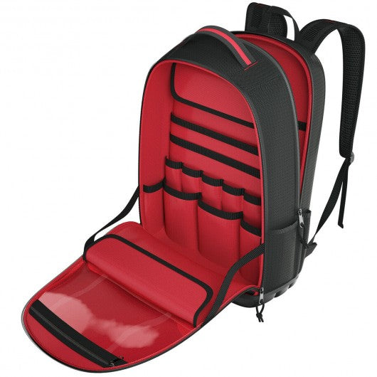 Tool Backpack Heavy Duty Jobsite Tool Bag 26 Pockets