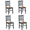 Set of 4 Dining Chair Spindle Back Wooden Legs