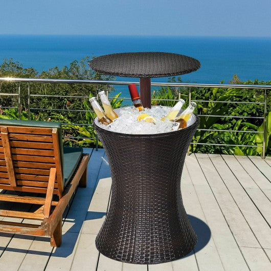 Adjustable Outdoor Patio Rattan Ice Cooler