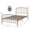 Twin Size Metal Bed Frame with Headboard & Footboard