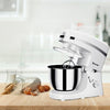 800 W 5.3 Quart Tilt-Head Stainless Steel Bowl Electric Food Stand Mixer-White