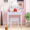 Bathroom Vanity Wooden Makeup Dressing Table Stool Set