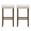 Set of 2 Nailhead Saddle Bar Stools 29