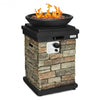 40 000 BTU Patio Propane Burning Fire Bowl Column