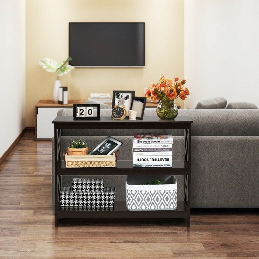 3-Tier Console X-Design Sofa Side Accent Table