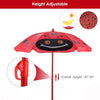 Kids Patio Folding Table and Chairs Set Beetle with Umbrella