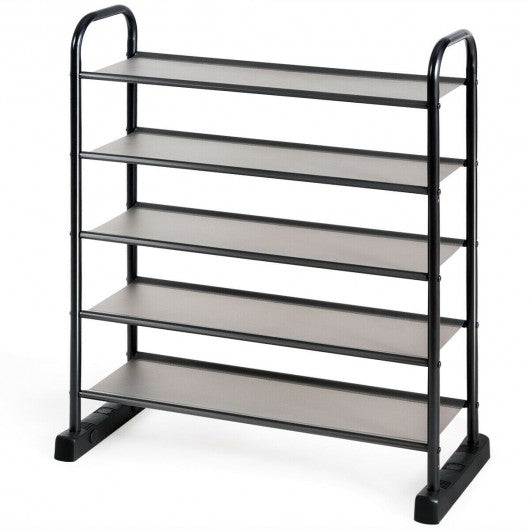 5-Tier Metal Frame Shoe Rack Space-saving Shoe Organizer