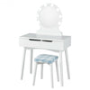 Vanity Makeup Dressing Table with 8 Light Bulbs