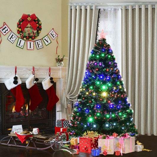5' / 6' / 7' Multicolor LED Fiber Optic Artificial Christmas Tree-5'