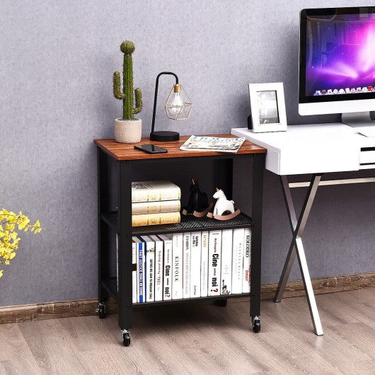 3-Tier Kitchen Utility  Industrial Cart with Storage