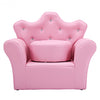 Pink Kids Sofa Armrest Couch with Ottoman