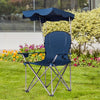 Portable Folding Beach Canopy Chair with Cup Holders