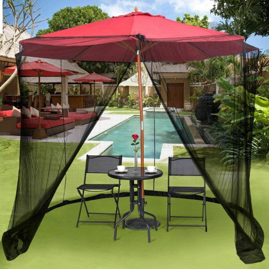 9' to 10' Outdoor Umbrella Table Screen Mosquito Bug Insect Net