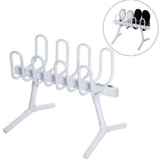 Freestanding Electric Shoe Dryer with 8 Hooks