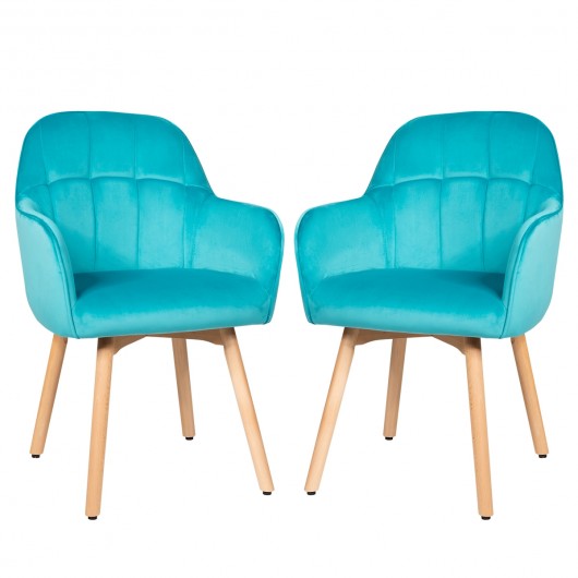 Set of 2 Mid Back Accent Leisure Armchairs