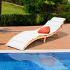 Folding Eucalyptus Outdoor Patio Lounge Chair