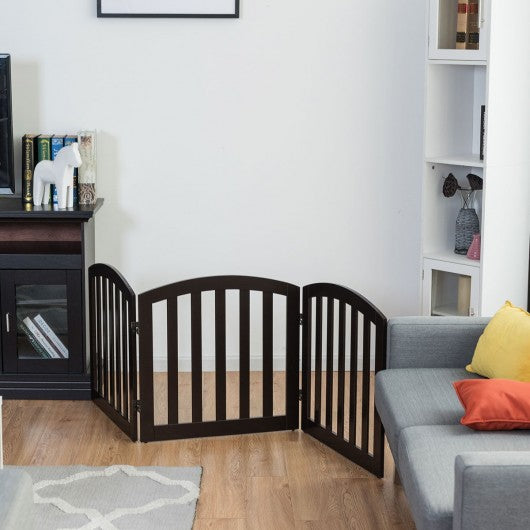 24'' Configurable Folding Standing 3 Panel Wood Pet Fence
