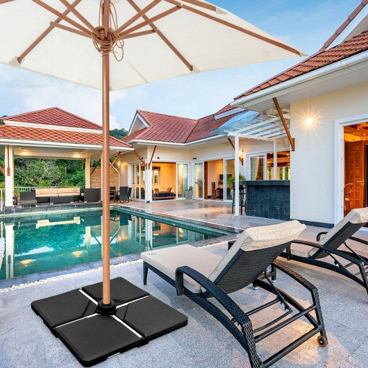 4 Pcs 238lb Patio Cantilever Offset Umbrella Base Weight Stand