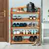 5-Tier Wood Shoe Rack Freestanding Shoe Storage Organizer