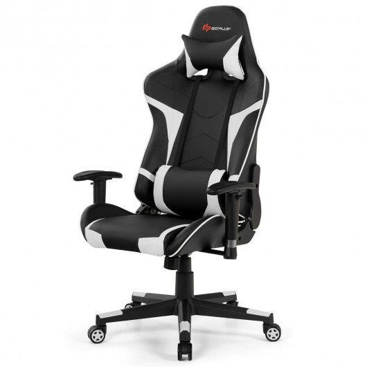 Reclining Swivel Massage Gaming Chair with Lumbar Support
