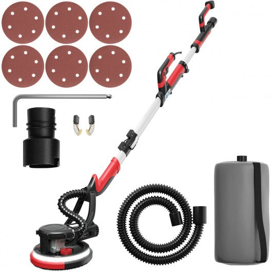 Electric Drywall Sander 750W Adjust Variable Speed w/ Vacuum  & Light