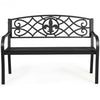 Patio Park Yard Outdoor Furniture Steel Bench