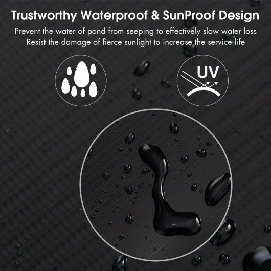 10 x 13 Feet Black PVC Pond Liner Pond Skins