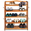 5-Tier Wood Shoe Rack Freestanding Shoe Storage Organizer