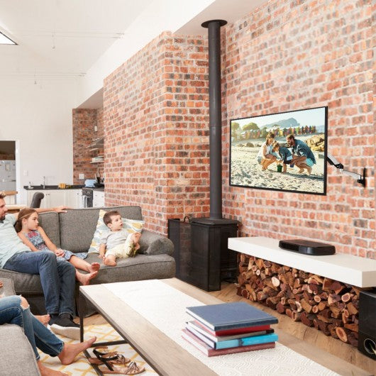 51 lbs TV Wall Mount Hydraulic Arm Adjustable Monitor Bracket-Silver